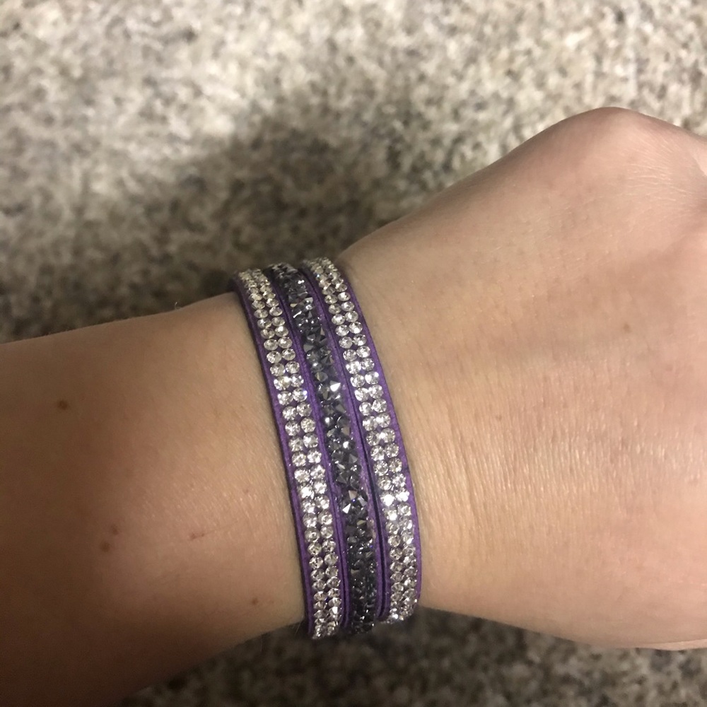 Purple wrap bracelet NEW never worn nickel FREE